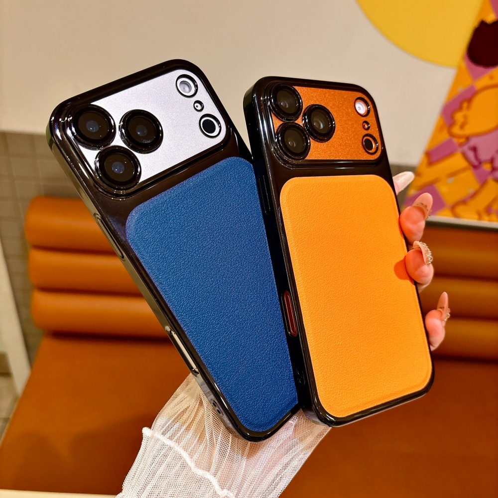 Luxury Plating Case - Luxe effenkleurige PU lederen matte beschermhoes