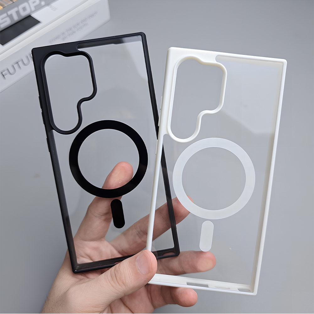 Phone Cases Quality - Luxe Acryl Transparante Telefoonhoesje Voor Samsung