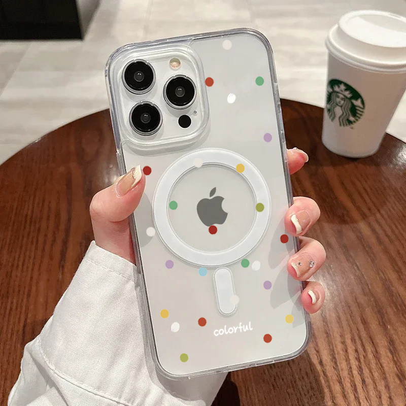Phone Cases Korean - INS Koreaans Creatief Gekleurd Golfpuntjes Telefoonhoesje