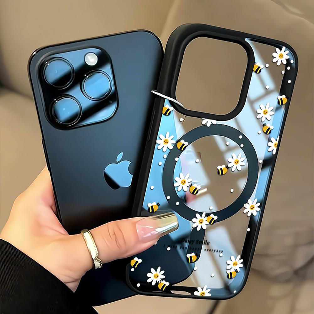 Phone Cases Clear - Frisse Daisy Bee Telefoonhoesje voor iPhone