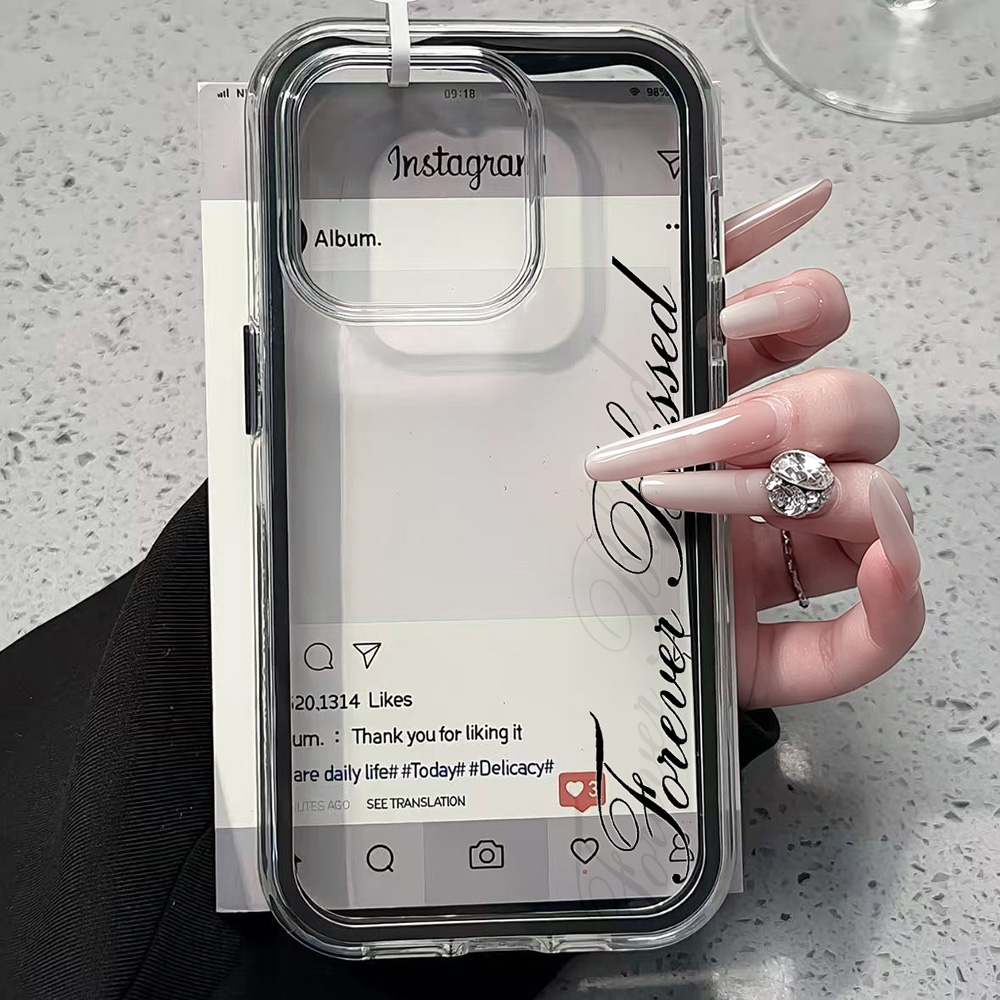 Phone Cases Clear - Altijd Gezegend Simpele Transparante Telefoonhoesje voor