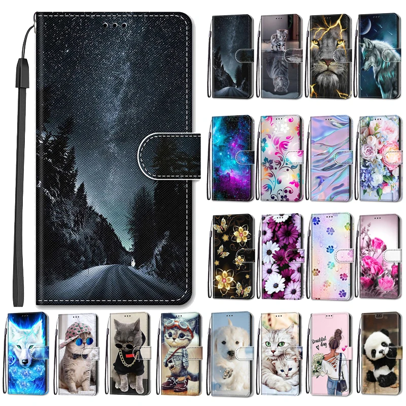 Phone Cases On Sale - Bloempatroon Flip Case Voor Samsung Galaxy