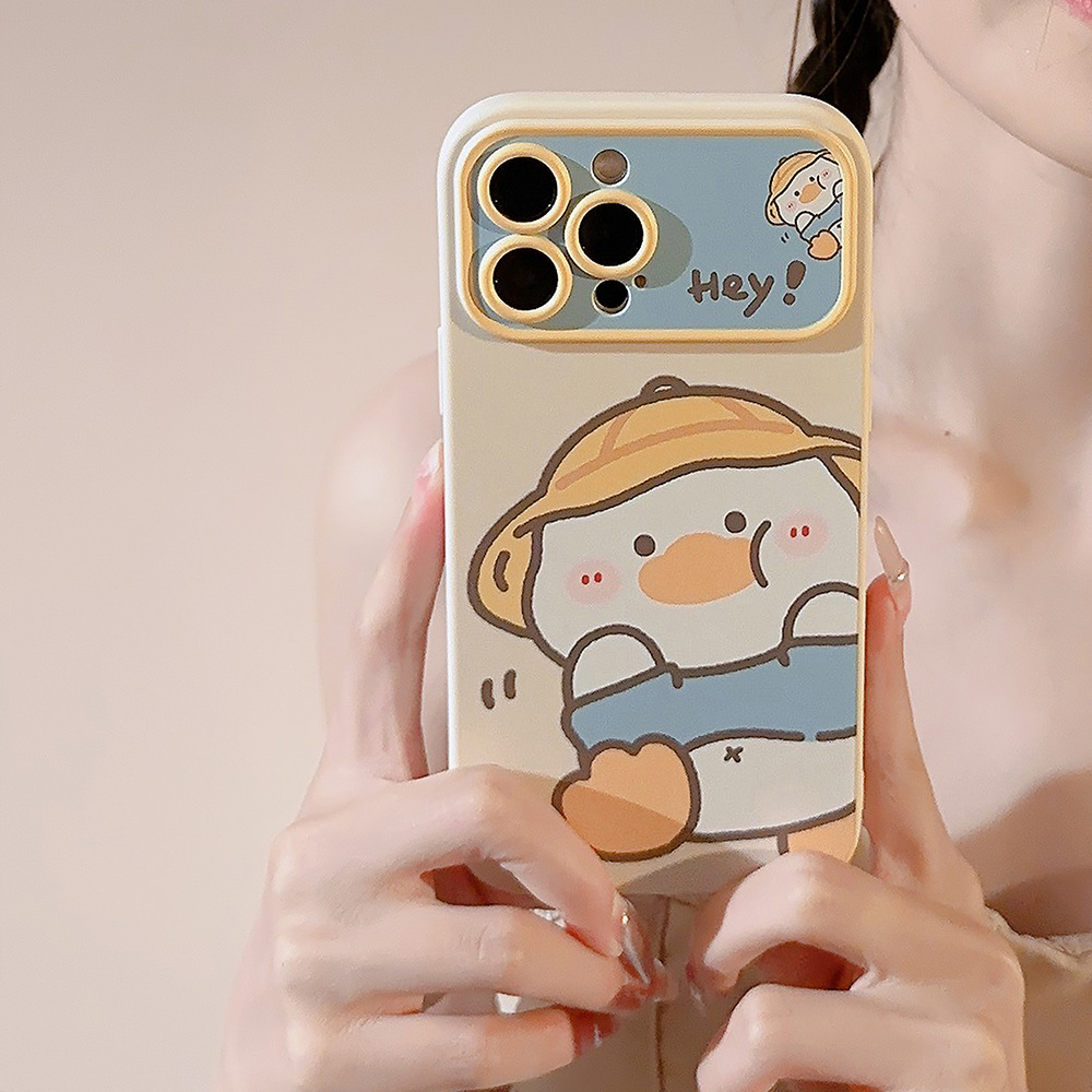 Phone Cases Korean - Koreaanse cartoon gele eend telefoonhoesje voor
