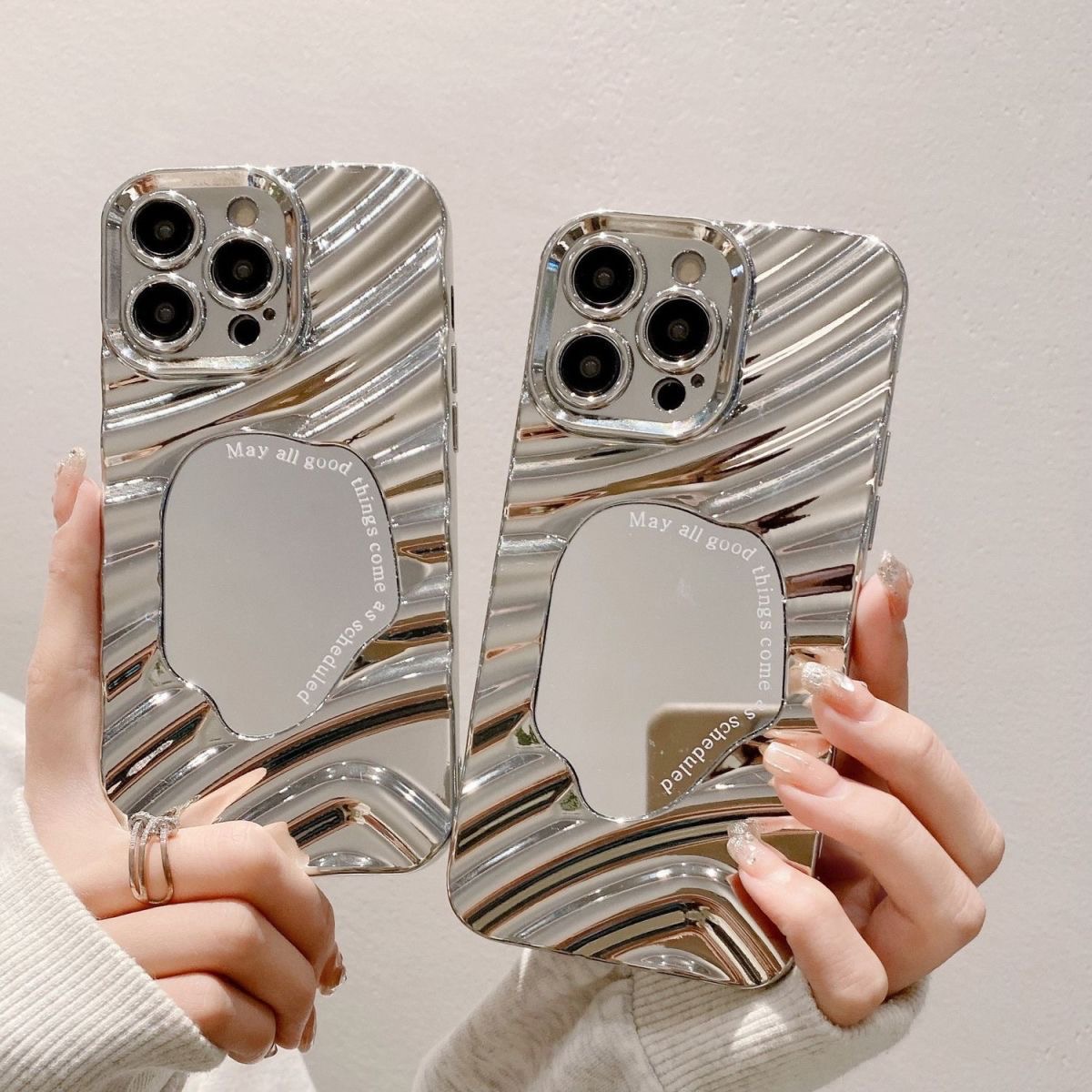 Luxury Plating Case - Luxe Plating Spiegel Golvend Telefoon Case