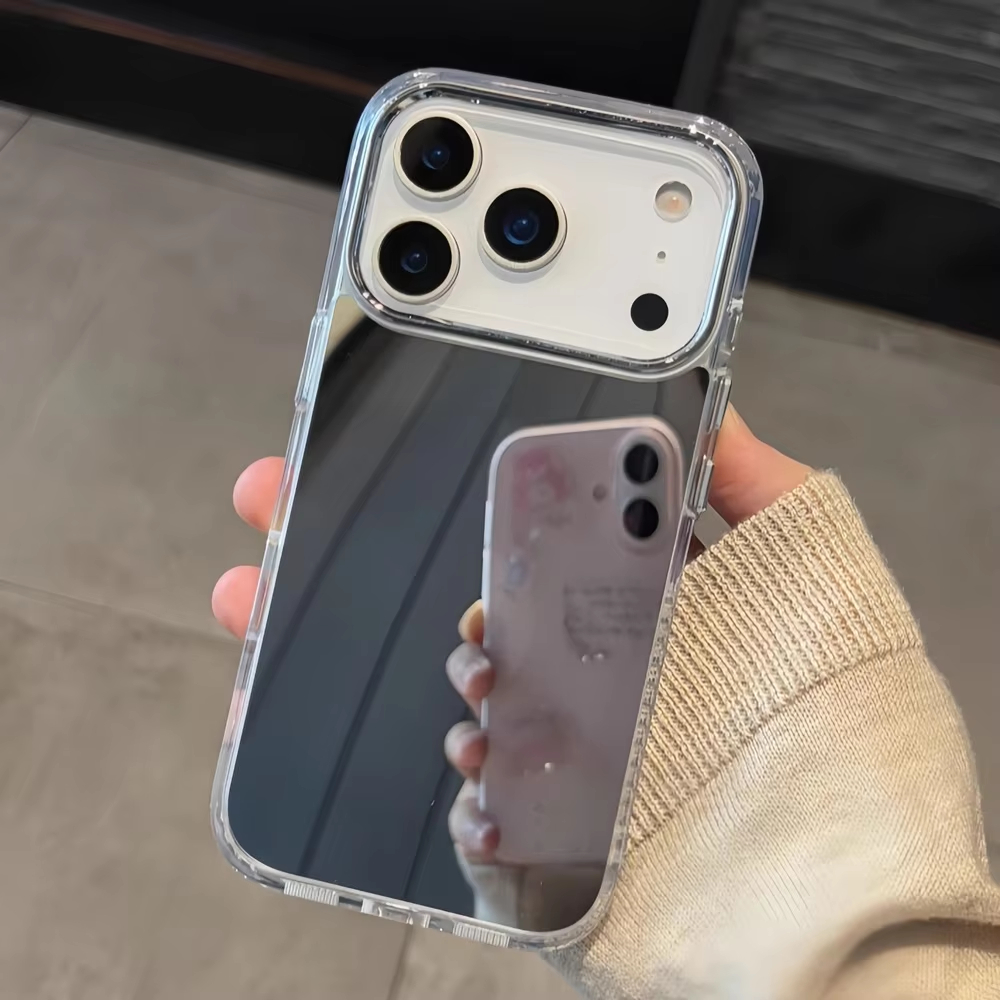 Luxury Plating Case - Luxe Acryl Make-up Spiegel Telefoonhoesje voor
