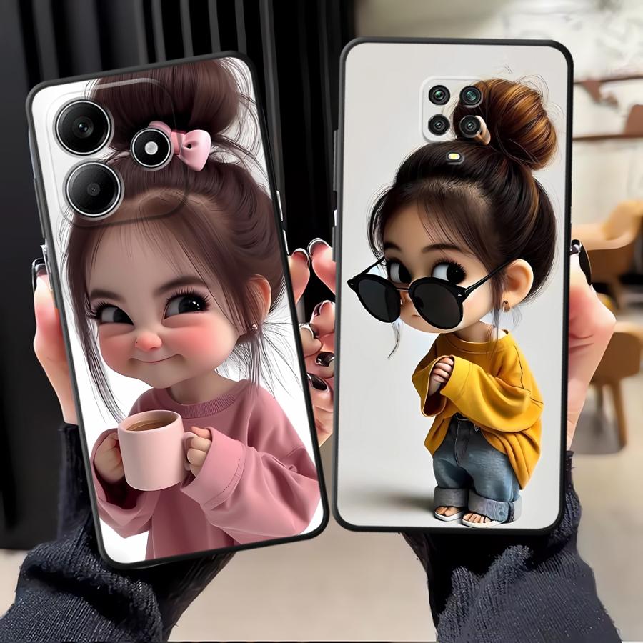 Phone Cases Xiaomi - Cartoonmeisjespatroon telefoonhoesje voor Xiaomi Redmi Note