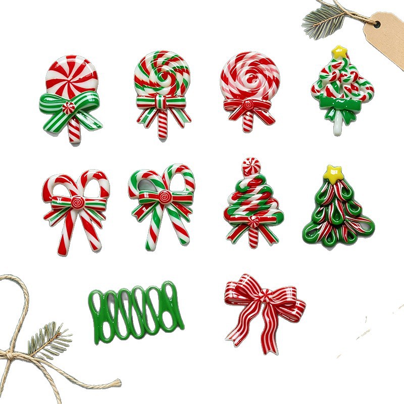Phone Cases Junk - 5 stuks Kerst Hars Accessoires Gestreepte
