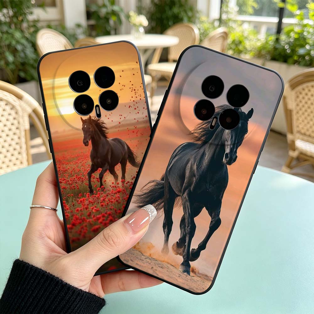 Phone Cases Horse - Zwart paardenpatroon voor Huawei Honor Magic
