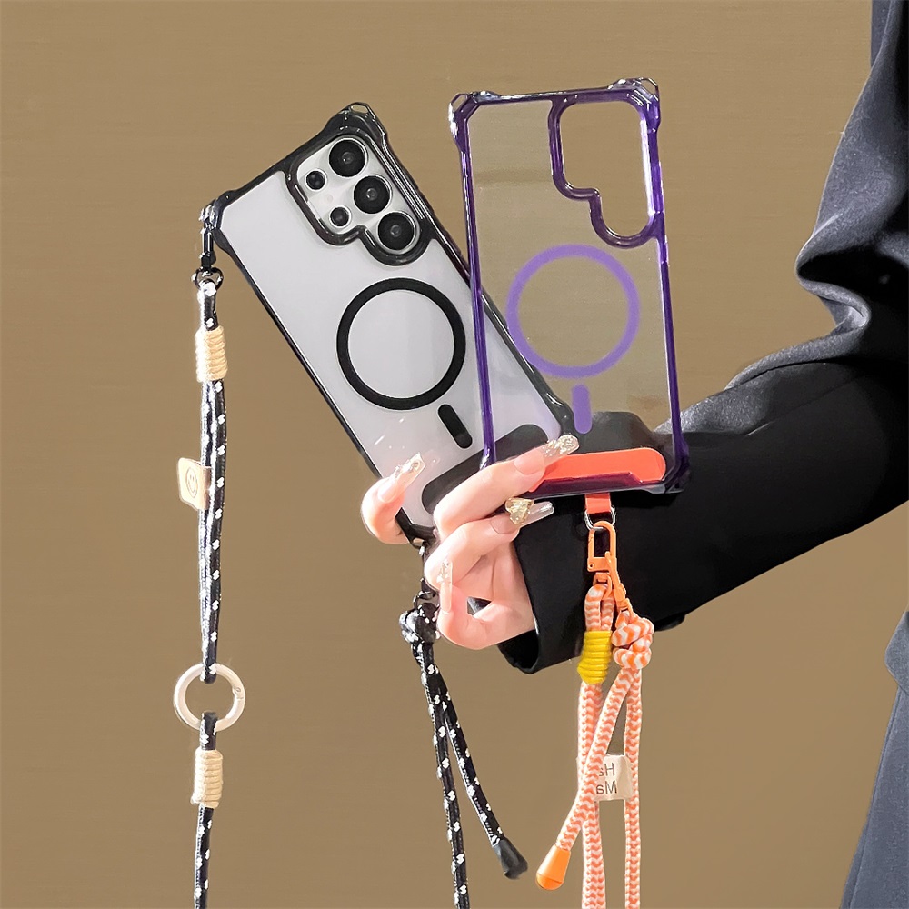 Phone Cases Quality - Transparante crossbody tas met magnetische telefoonhoes