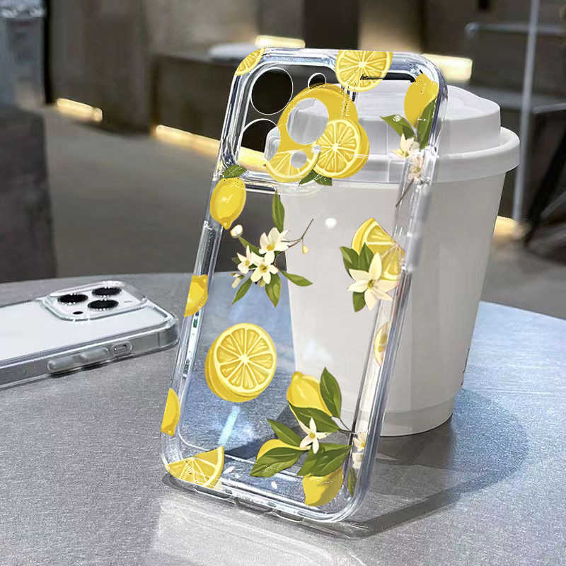 Phone Cases Clear - Zomer Fruit Citroen Bloem Clear Telefoon