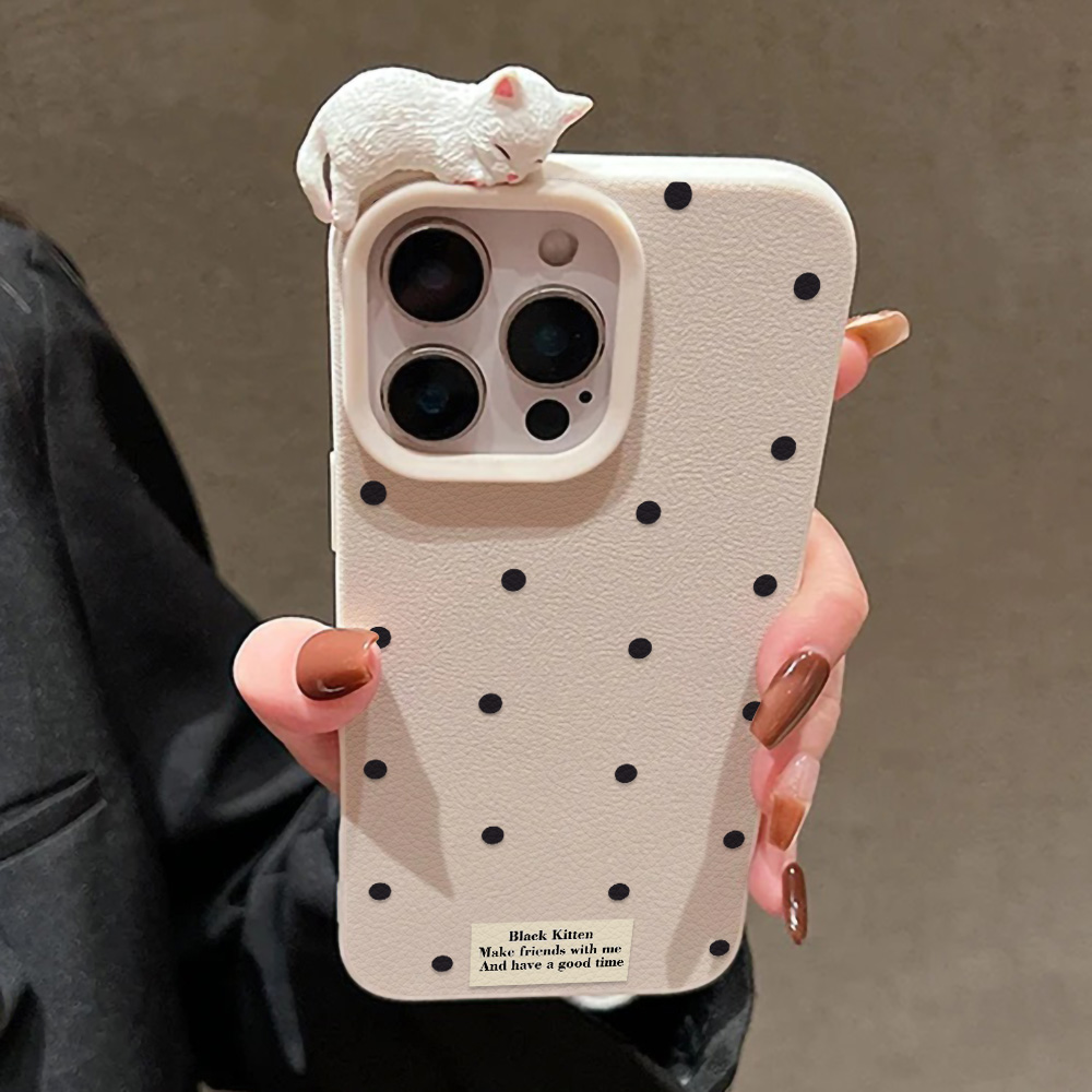 Leuke 3D Cat Dot Case Voor iPh - Phone Cases Cat recensie en prijs