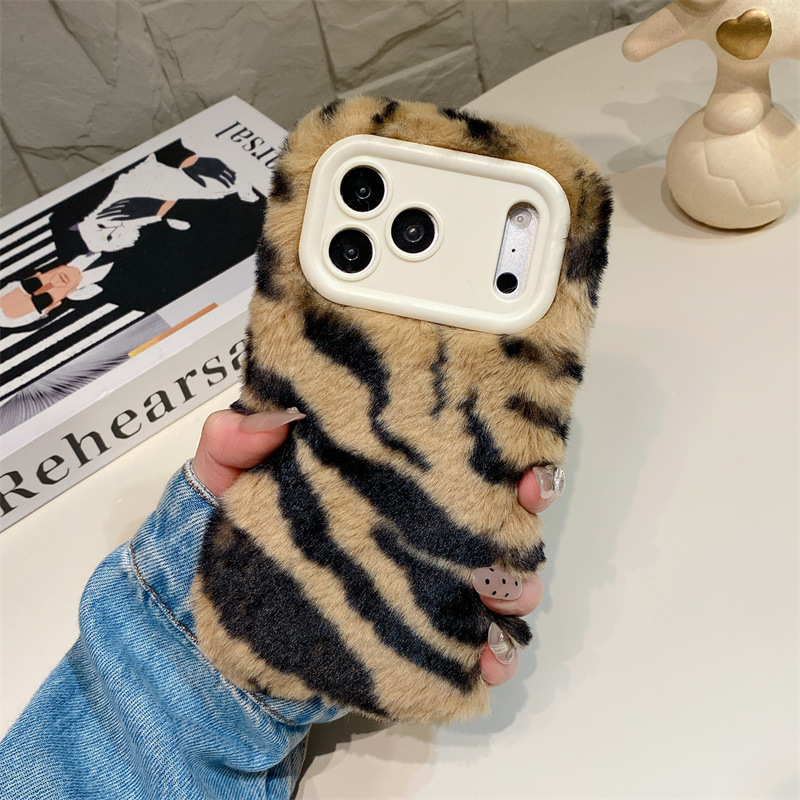 Luxe zebra-patroon pluche tele - Phone Cases 13 recensie en prijs