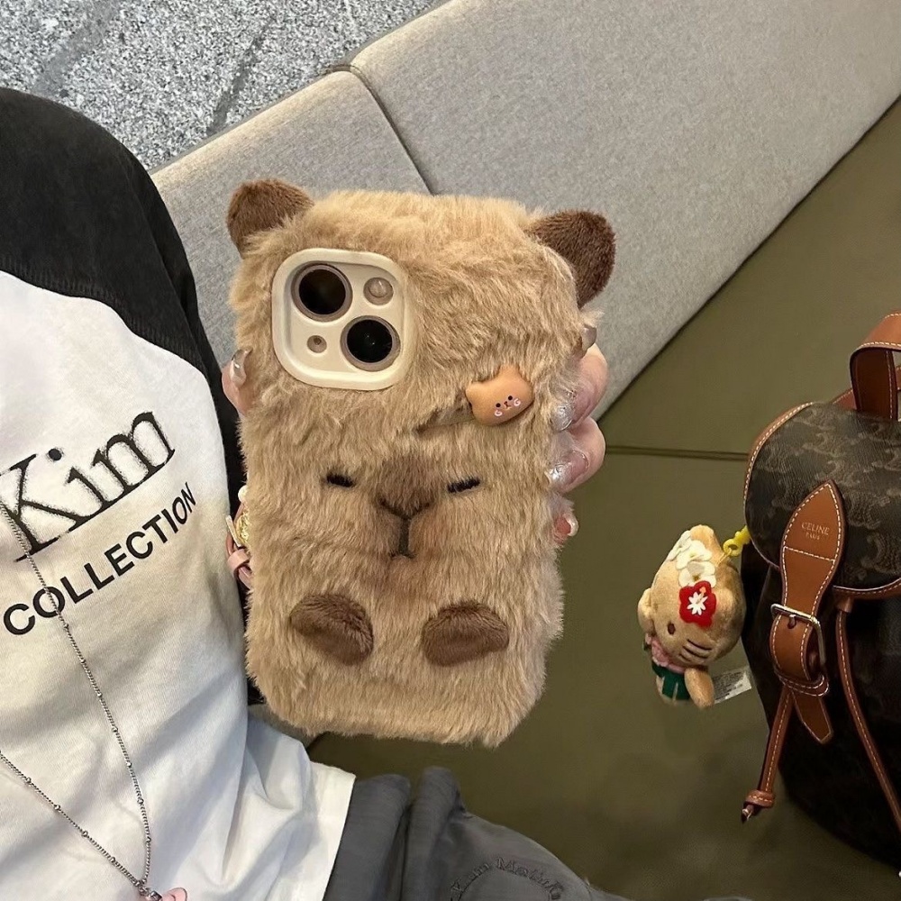 Luxe Capybara Pluizig Bont Tel - Phone Cases 13 recensie en prijs