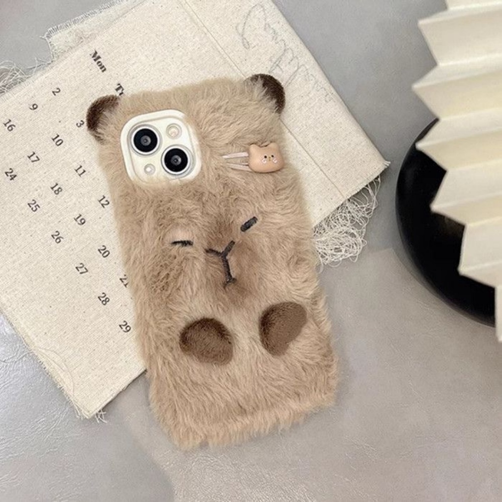 Luxe Capybara Pluizig Bont Tel - Phone Cases 13 recensie en prijs