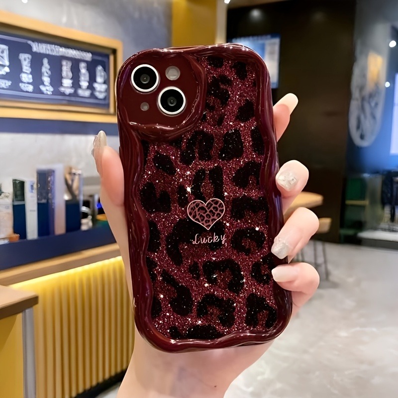 Wijnrode luipaardprint hartpat - Phone Cases Junk recensie en prijs