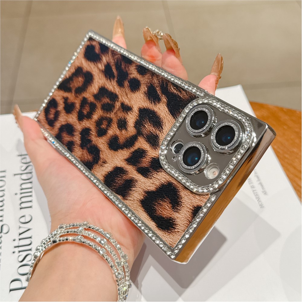 Luxe Diamant Luipaard Print Pa - Luxury Plating Case recensie en prijs