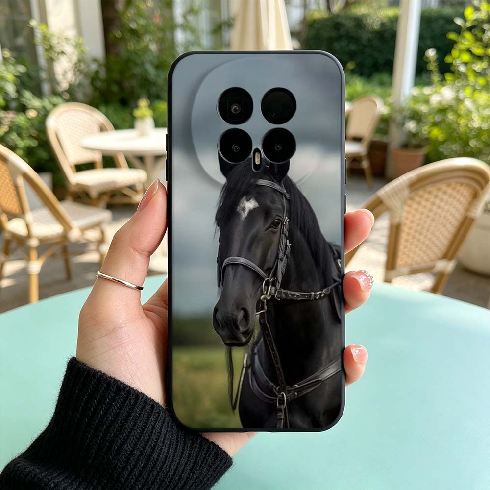 Zwart paardenpatroon voor Huaw - Phone Cases Horse recensie en prijs