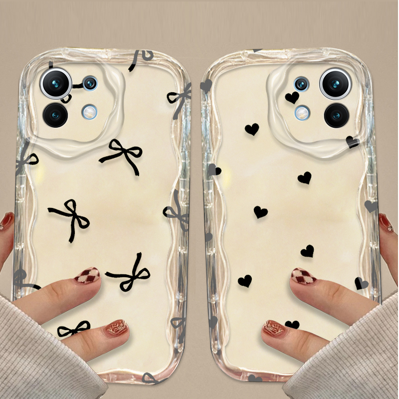 Zwarte strik hartvormige hoes  - Phone Cases Xiaomi recensie en prijs