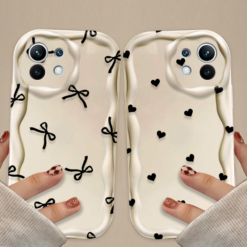 Zwarte strik hartvormige hoes  - Phone Cases Xiaomi recensie en prijs