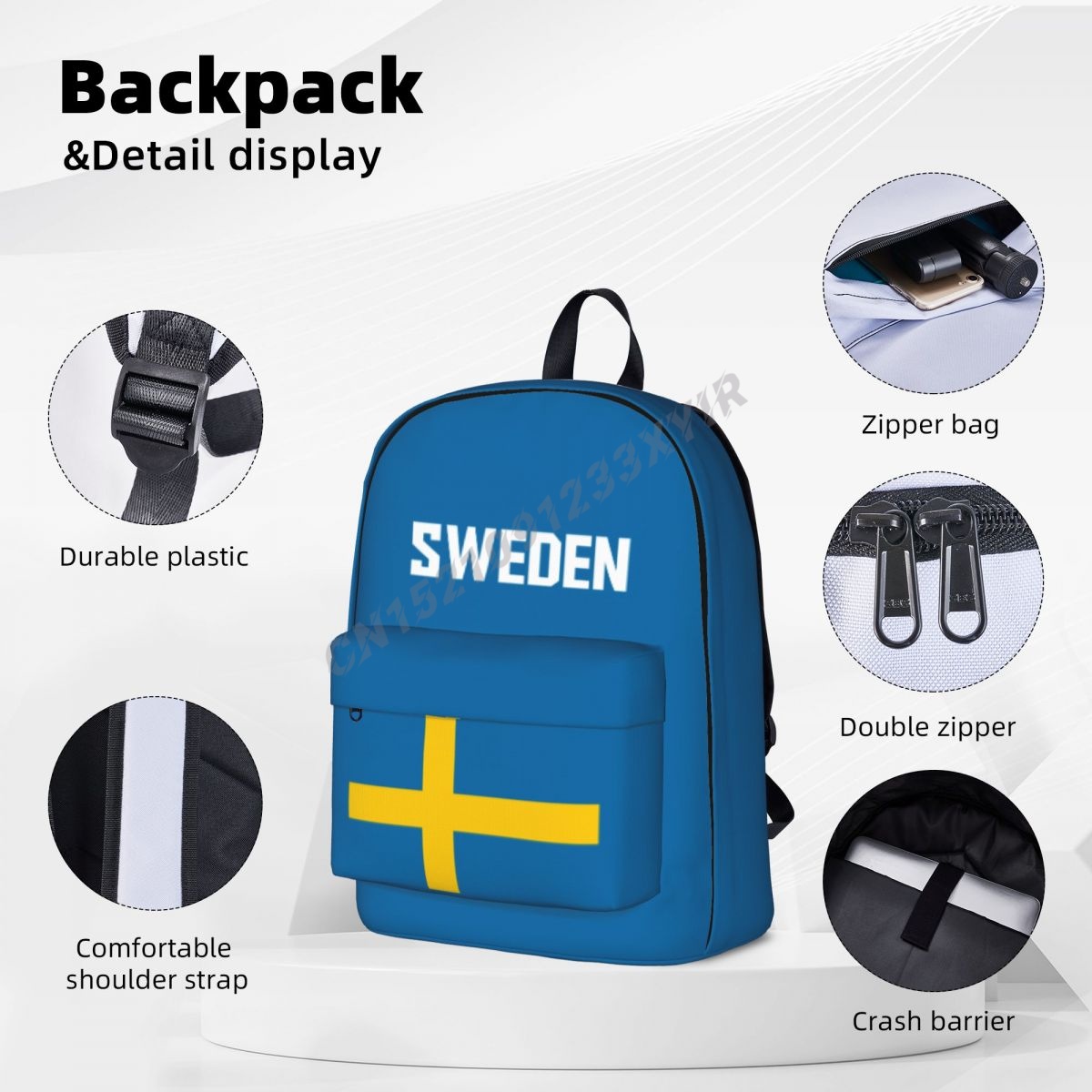 Unisex rugzak Zweden vlag Zwee - Phone Cases Sweden recensie en prijs