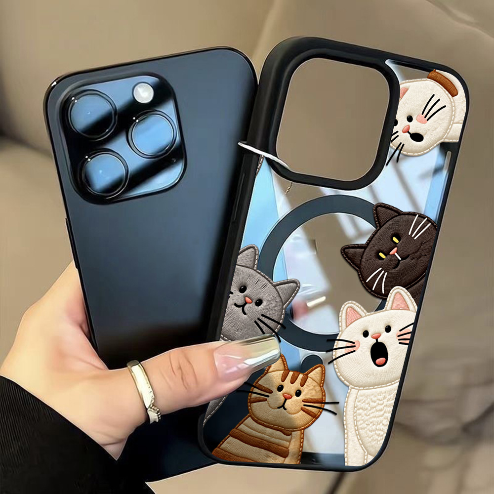 Schattig nep-borduurwerk katte - Phone Cases Iphone 12 recensie en prijs