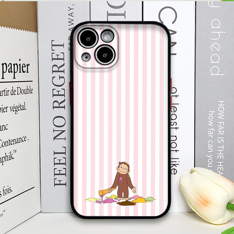 Cartoon gestreepte aap met kat - Phone Cases Iphone 12 recensie en prijs